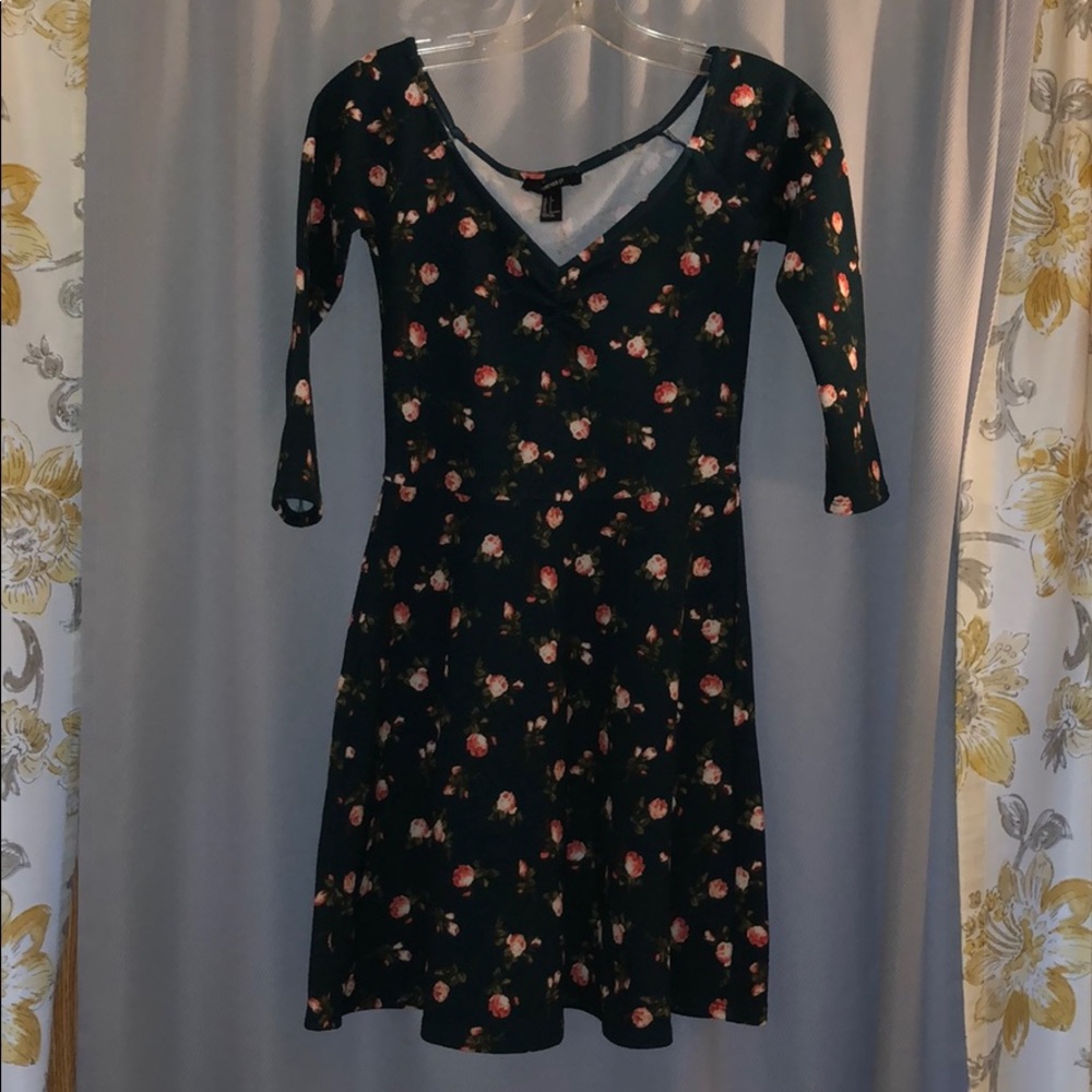 Green floral dress